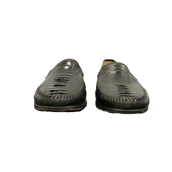 Sandro Moscoloni La Paz Ostrich Leather Handcrafted Loafers - Picture 2 of 6